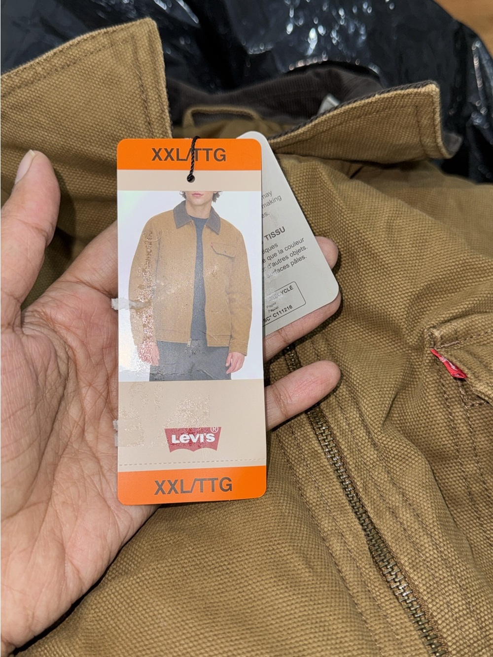Levi's Tan Canvas Zip Shirt Jacket